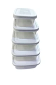 5’li Saklama Kabı Seti Farklı Boylarda, Toplam 6.94 Litre, Düzenleyici Kapaklı thumbnail 5