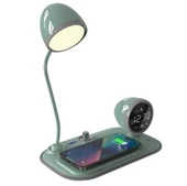 S-link SL-CW21 Yeşil Telefon Uyumlu Fast Şarj 15W Ayarlanabilir Led Işıklı  Masa Lambası - 1
