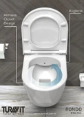 Turavit Rondo Kanalsız Beyaz Asma Klozet RND5512, Nkp Yavaş Kapak, Creavit Terra Gömme Rezervuar Set thumbnail 7