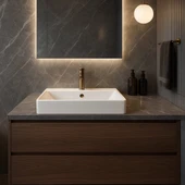 Turavit Vega Dikdörtgen Beyaz Delikli Lavabo 50x42 Cm VG0050 - 4