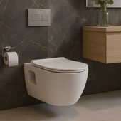 Turavit Rondo Rita Beyaz Kanalsız Açık Montaj Asma Klozet RND5516, Nkp Grande Yavaş Kapak thumbnail 7