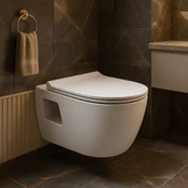 Turavit Rondo Rita Beyaz Kanalsız Açık Montaj Asma Klozet RND5516, Nkp Grande Yavaş Kapak thumbnail 1