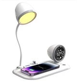 S-link SL-CW21 Beyaz Telefon Uyumlu Fast Şarj 15W Ayarlanabilir Led Işıklı  Masa Lambası thumbnail 3