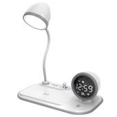 S-link SL-CW21 Beyaz Telefon Uyumlu Fast Şarj 15W Ayarlanabilir Led Işıklı  Masa Lambası thumbnail 2