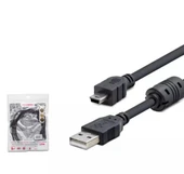 Hadron Hdx7538 1.5M Usb Mini V3-5Pin To Usb Kablo Siyah - 1