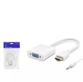 Hadron Hdx2019 Hdmi To Vga F Çevirici 1080P + Audio Beyaz - 1