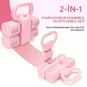 Ayarlanabilir Ağırlıklı Dambıl ve Kettlebell Seti 5,5 Kg Fitness Egzersiz Ağırlık Antrenmanı - 5