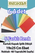 6'lı Büyük Boy (19x25cm) 6'lı Karışık Renkli - 1