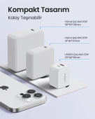 UGREEN 30W GaN Hızlı Şarj Cihazı 2 Portlu, 1xUSB-A, 1xUSB-C, Beyaz, 65015 - 8