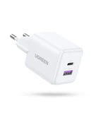UGREEN 30W GaN Hızlı Şarj Cihazı 2 Portlu, 1xUSB-A, 1xUSB-C, Beyaz, 65015 - 1