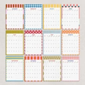 2026 Duvar Takvimi, Aylık Planlayıcı Takvim, 33X48 cm & A4 Takvim, Renkli Soyut Modern Sanat Duvar Takvimi thumbnail 4