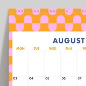 2026 Duvar Takvimi, Aylık Planlayıcı Takvim, 33X48 cm & A4 Takvim, Renkli Soyut Modern Sanat Duvar Takvimi thumbnail 5