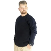 Erkek Sweatshirt Bisiklet Yaka Basic 20131 Lacivert thumbnail 3