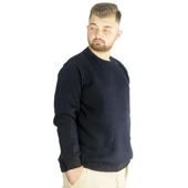 Erkek Sweatshirt Bisiklet Yaka Basic 20131 Lacivert thumbnail 4