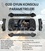 G28 Retro Oyun Konsolu 4.3 Inç Ekran 64GB 21555 Oyunlu Türkçe Menülü thumbnail 2