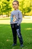 Bluey Desenli Lila Renk Kız Çocuk Eşofman Takım - 2