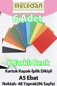 6' lı A5 Ebat (15x21cm) 6'lı Karışık Renkli - 1