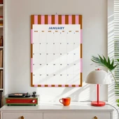 2026 Duvar Takvimi, Aylık Planlayıcı Takvim, 33X48 cm & A4 Takvim, Renkli Soyut Modern Sanat Duvar Takvimi thumbnail 1