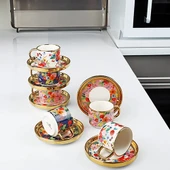 Kosova Kahve Fincan Takımı 6 Kişilik ODR05 Flowers - 1