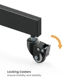 Tayfun 50'' Uyumlu Yürüyen Tekerlekli Ayaklı Led Tv Monitör Standı thumbnail 3