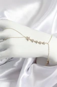Pirinç Zirkon Taşlı Yıldız Model Gold Renk Kadın Şahmeran - 1