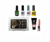 Fontenay Uno PolyJel Nude 30G+ProtezTırnak Tips ÜstForm JelTips+BaseCoatTopCoatPrimerDehydrator - 1