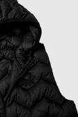 Erkek Çocuk Siyah Logo Detaylı Kapüşonlu Yelek - 3
