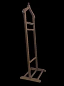 Dilsiz UŞAK 90537 Tek Tepe Model Parlak Ceviz Lake Askılık Ahşap Kayın El yapım - 2