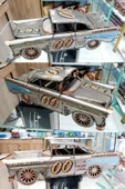 Vintage Koleksiyon Eskitme Chevrolet Belair Nostaljik Metal Araba 31 cm - 7