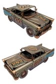 Vintage Koleksiyon Eskitme Chevrolet Belair Nostaljik Metal Araba 31 cm - 11