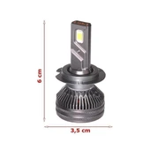 Opel Astra J 2009-2015 Kısa Far  Kısa GT Nano Beyaz H7 Mini Led Xenon Şimşek Etkili 22000 Lümen - 2