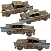 Vintage Koleksiyon Eskitme Chevrolet Belair Nostaljik Metal Araba 31 cm - 4
