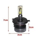 Renault Trafic III Far Ampulü GT Nano Beyaz H4 Mini Led Xenon Şimşek Etkili 22000 Lümen thumbnail 2