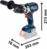 Bosch Professional GSB 18V-110 C Akülü Darbeli Delme Vidalama Makinesi (Akü ve Şarj Cihazı Hariç) - 06019G030A - 2