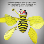 Sevimli Uçan Arı El Sensörlü Rc Helikopter Sarı Renklı - 6