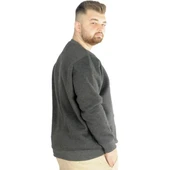Erkek Sweatshirt Bisiklet Yaka Basic 20131 Antramelanj thumbnail 2