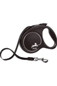 Flexi Black Design Otomatik Şerit Köpek Gezdire Tasması Medium 5 Mt Siyah - 1