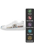 Dogo Kadın Vegan Deri Beyaz Sneakers - The Wise Owl Tasarım - 4