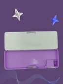 Fixpoint Çift Taraflı, Çift Kalemtıraşlı, Cüzdan Tipi Mor Kalem Çantası/Kalemlik thumbnail 5