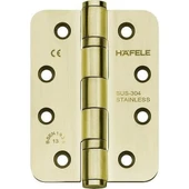 Hafele Yaprak Menteşe F Paslanmaz Çelik Parlak Pirinç102x76x3mm thumbnail 1