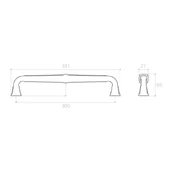 Çekme Kapı Kolu Gold Altın 30 Cm Cube thumbnail 2