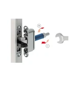 AGB Yaylı Gizli Ayarlı Gömme Kapı Menteşesi ECLIPSE 3.2 HD Self Mat Krom thumbnail 6