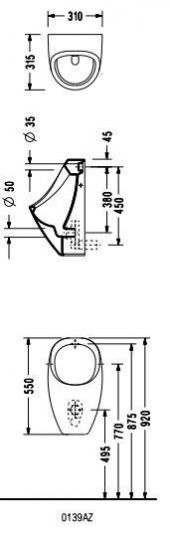 Serel Tek Parça Pisuvar 0139AZS110H - 2