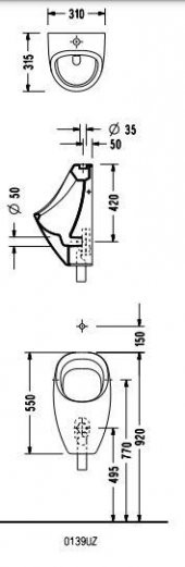 Serel Tek Parça Pisuvar 0139UZS110H - 2