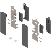 Blum İç Kiler Çekmecesi Legrabox Free C Yüksek Camlı Yanak Önü Camlı 40 cm. Frenli Blumotion Orion Gri Antrasit - 9