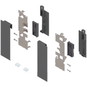 Blum İç Kiler Çekmecesi Legrabox Free C Yüksek Camlı Yanak Önü Camlı 45 cm. Frenli Blumotion Orion Gri Antrasit thumbnail 9