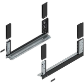 Blum Legrabox Free C Yüksek Camlı Yanaklı 40 cm. Frenli Blumotion Orion Gri Antrasit Çekmece Rayı - 7