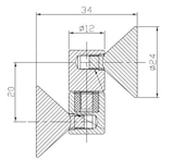 Paslanmaz Uv Lift-off Cam Menteşesi 24 Mm thumbnail 3