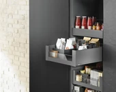 Blum İç Kiler Çekmecesi Legrabox Pure C Yüksek Yanak Önü Camlı 45 Cm. Frenli Blumotion Orion Gri Antrasit thumbnail 7