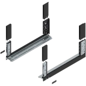 Blum İç Kiler Çekmecesi Legrabox Free C Yüksek Camlı Yanak Önü Camlı 45 cm. Frenli Blumotion Orion Gri Antrasit thumbnail 6